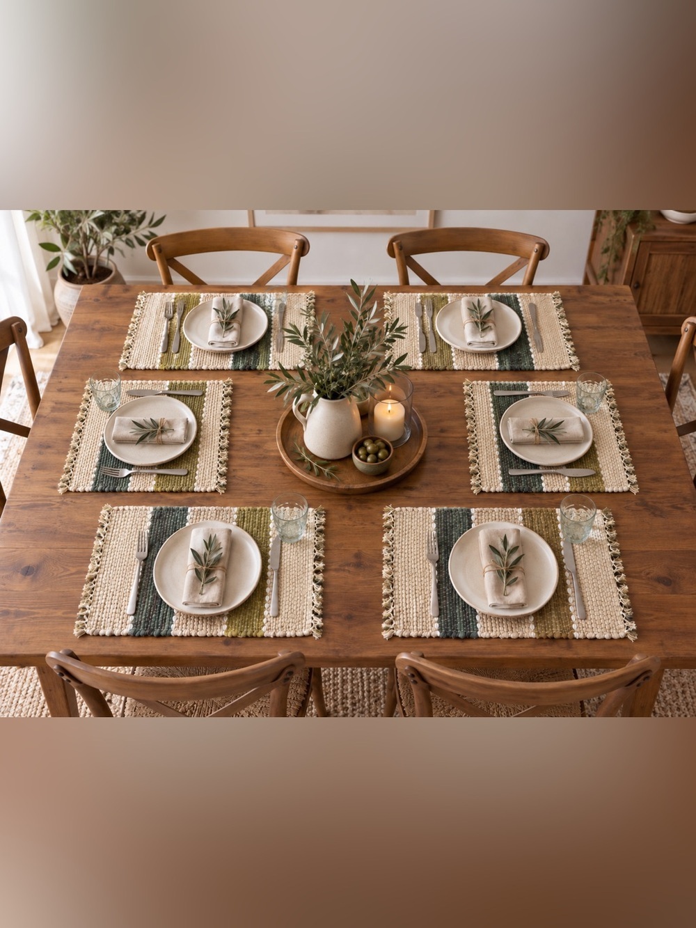 Woven Stripe Placemat Set